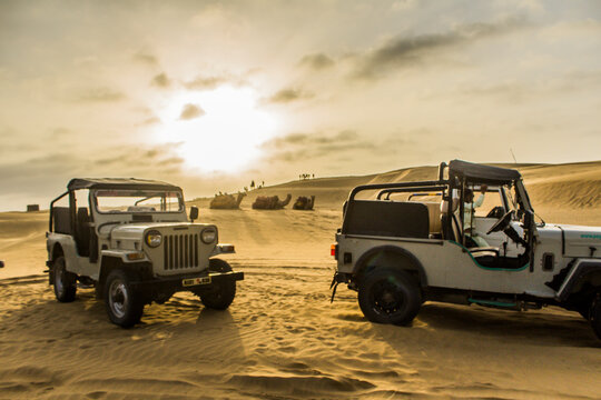 Jeep safari in the desert